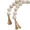 5ft. Paper Mache Round Distressed Beaded Garland with Tassel